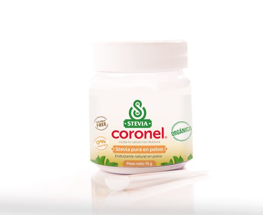Stevia Coronel Linea pura y orgánica en polvo de 15gr