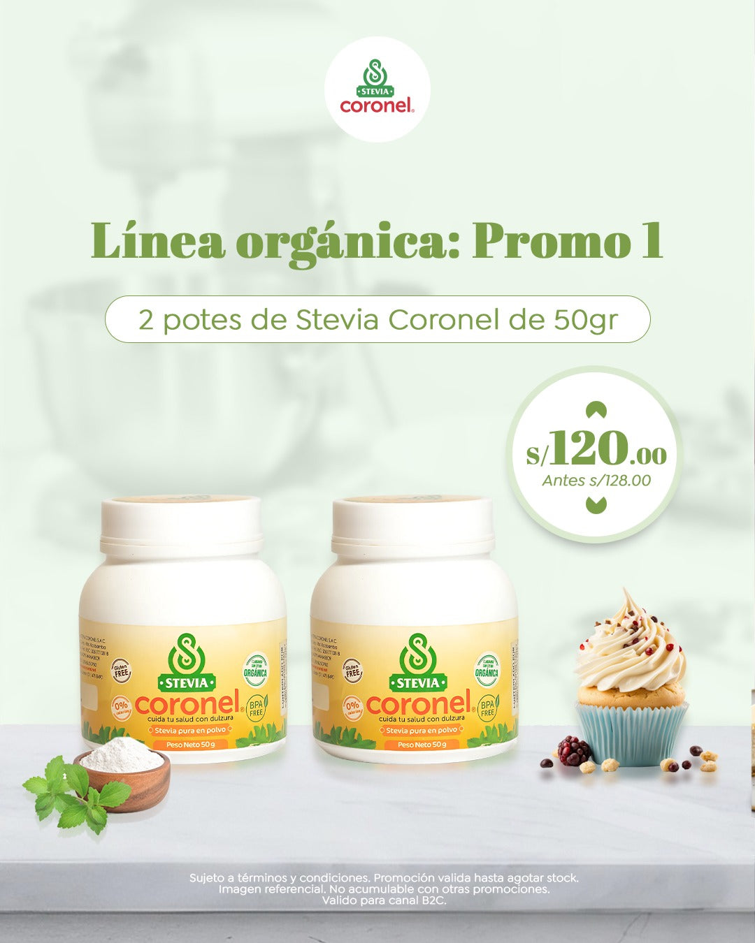 Pack 2 portes de stevia de 50gr
