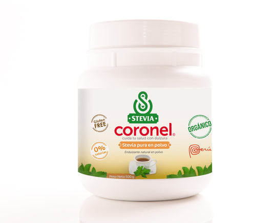 Stevia Coronel Linea pura y orgánica en polvo de 500gr