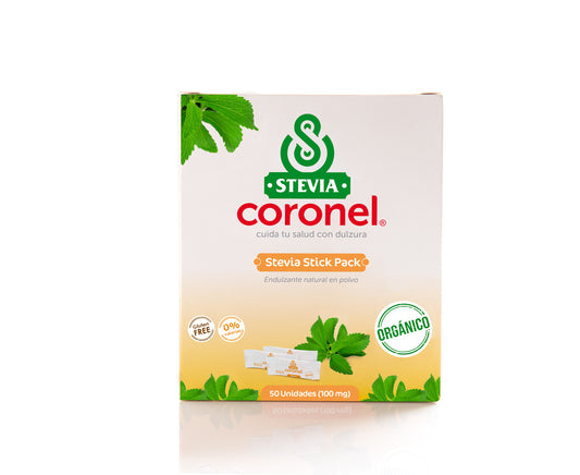 Stevia Coronel Línea pura y orgánica- Stick pack de 50un