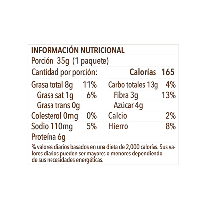Galletas de Avena, Cacao y Vainilla rellenas de Maní (1und)