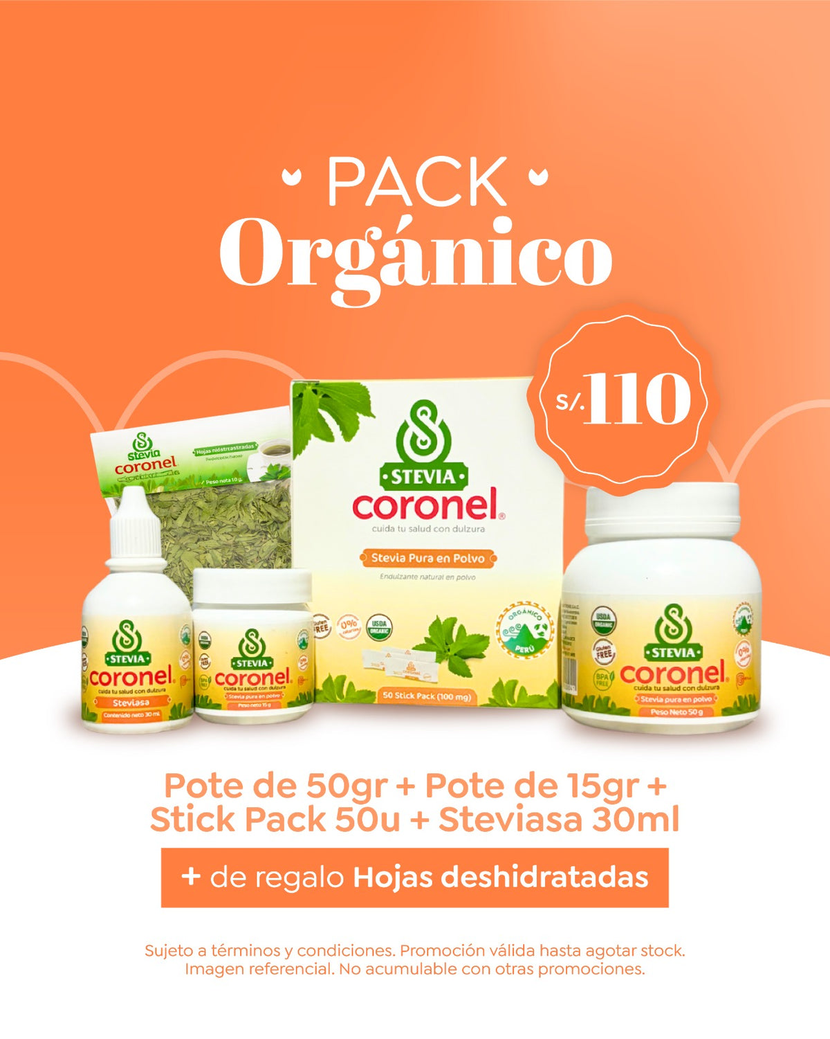 Stevia Coronel Promoción Pack Orgánico